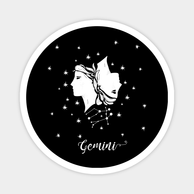 Gemini Zodiac Sign Constellation Magnet by letnothingstopyou